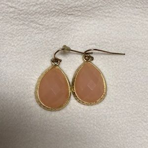 Peach Drop Earrings